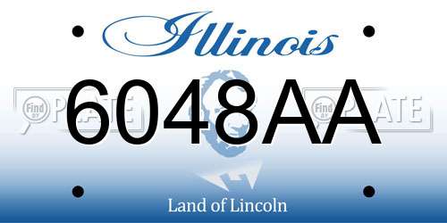 6048AA Illinois License Plate