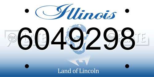 6049298 Illinois License Plate