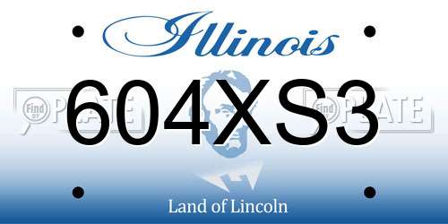 604XS3 Illinois License Plate
