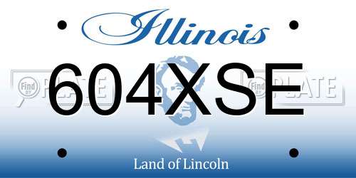 604XSE Illinois License Plate