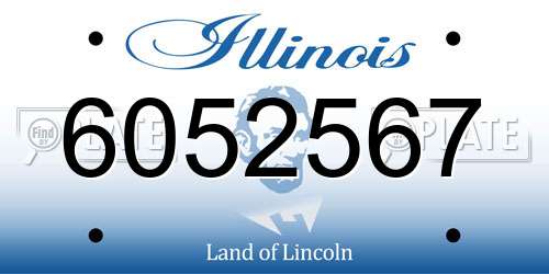 6052567 Illinois License Plate