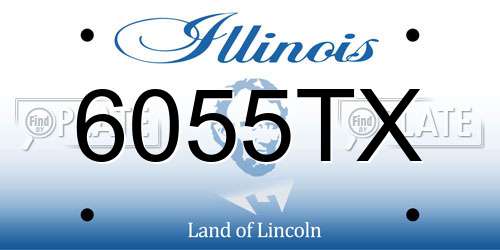 6055TX Illinois License Plate