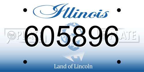 605896 Illinois License Plate