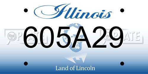 605A29 Illinois License Plate