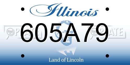 605A79 Illinois License Plate