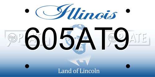 605AT9 Illinois License Plate