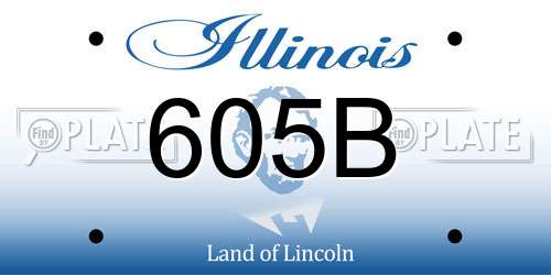 605B Illinois License Plate
