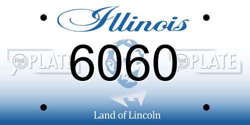 6060 Illinois License Plate