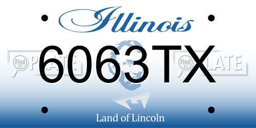 6063TX Illinois License Plate
