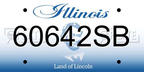60642SB Illinois License Plate