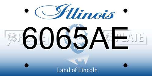 6065AE Illinois License Plate