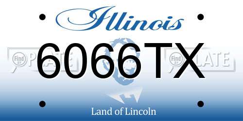 6066TX Illinois License Plate