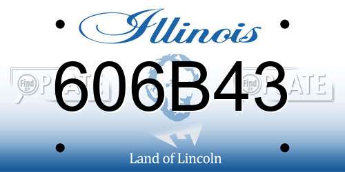 606B43 Illinois License Plate
