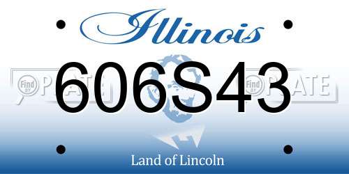 606S43 Illinois License Plate