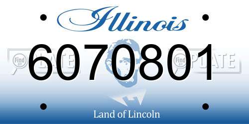 6070801 Illinois License Plate