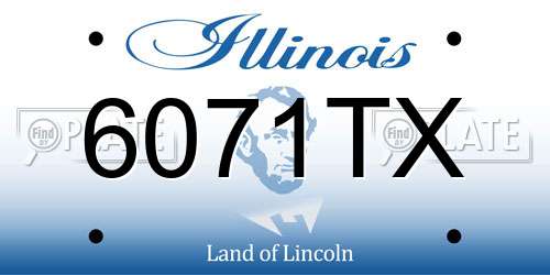 6071TX Illinois License Plate
