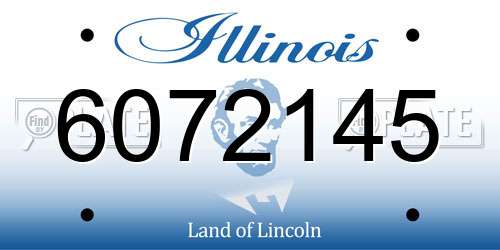 6072145 Illinois License Plate