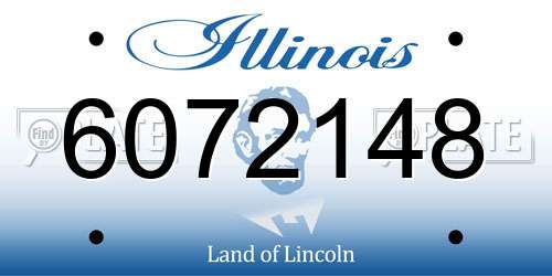 6072148 Illinois License Plate