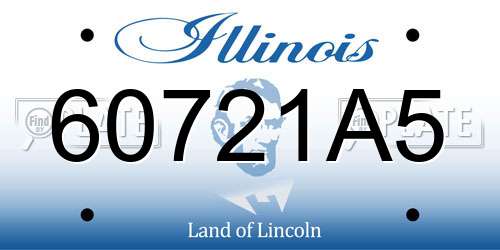 60721A5 Illinois License Plate