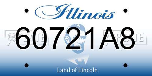 60721A8 Illinois License Plate