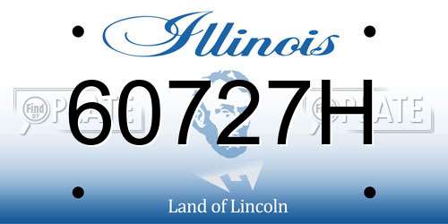 60727H Illinois License Plate