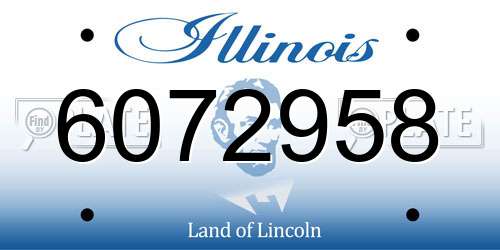6072958 Illinois License Plate