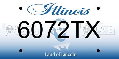 6072TX Illinois License Plate