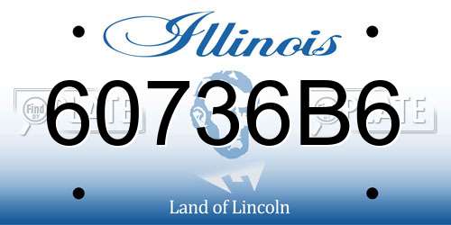 60736B6 Illinois License Plate