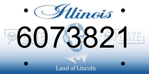 6073821 Illinois License Plate