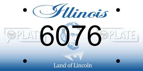 6076 Illinois License Plate