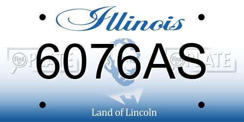 6076AS Illinois License Plate