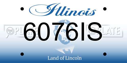 6076IS Illinois License Plate