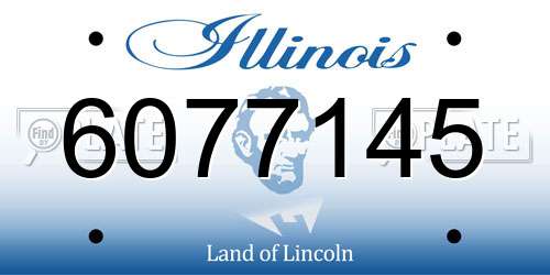 6077145 Illinois License Plate
