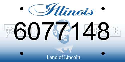 6077148 Illinois License Plate