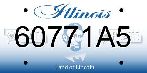 60771A5 Illinois License Plate