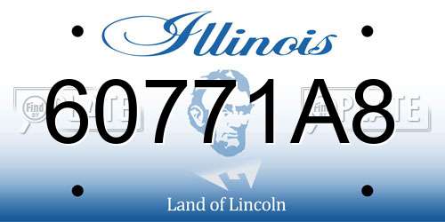60771A8 Illinois License Plate