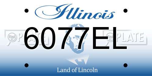 6077EL Illinois License Plate