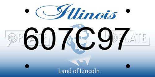 607C97 Illinois License Plate