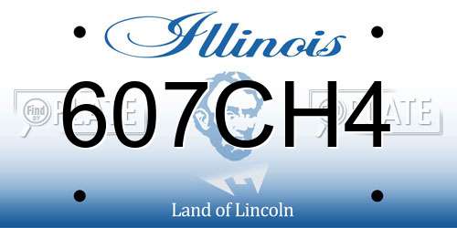 607CH4 Illinois License Plate