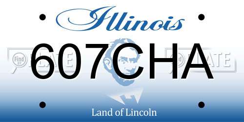 607CHA Illinois License Plate