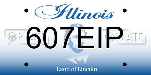 607EIP Illinois License Plate