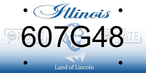 607G48 Illinois License Plate