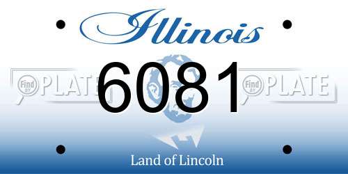 6081 Illinois License Plate