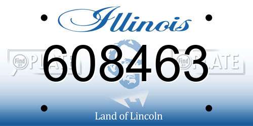 608463 Illinois License Plate