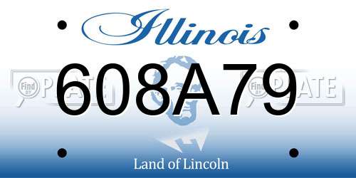 608A79 Illinois License Plate