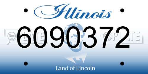 6090372 Illinois License Plate