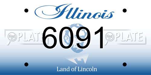 6091 Illinois License Plate