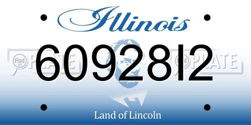 60928I2 Illinois License Plate