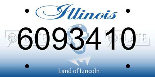 6093410 Illinois License Plate