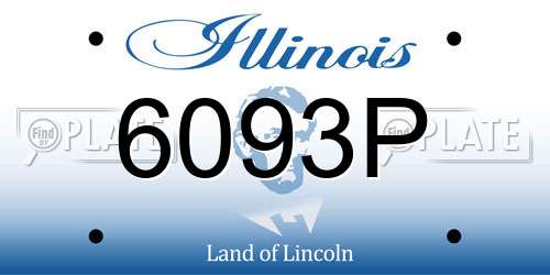 6093P Illinois License Plate